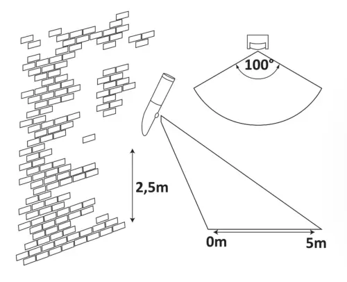 Záhradné svietidlo Rabalux 8146 1x25W E27 230V IP44, senzor